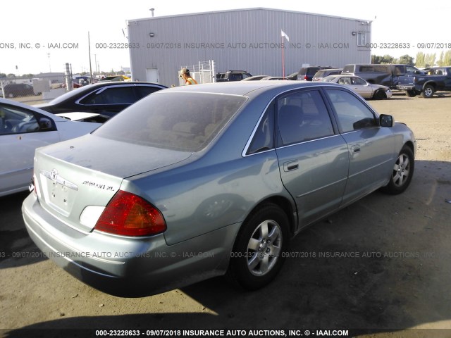 4T1BF28B3YU058659 - 2000 TOYOTA AVALON XL/XLS GRAY photo 4