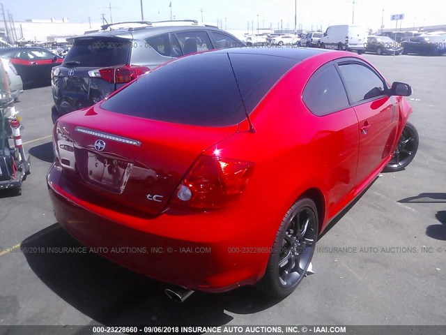 JTKDE167150052170 - 2005 TOYOTA SCION TC RED photo 4