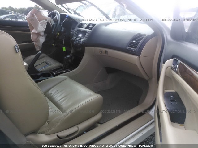 1HGCM72607A003725 - 2007 HONDA ACCORD EX WHITE photo 5