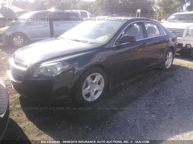 1G1ZB5E15BF244901 - 2011 CHEVROLET MALIBU LS შავი ფოტო 2