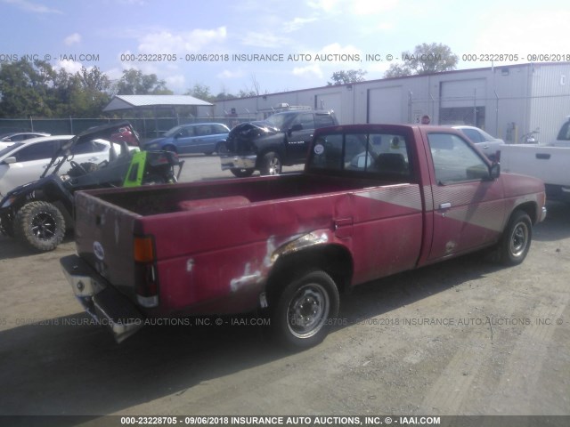 1N6ND12S9JC392049 - 1988 NISSAN D21 LONG BED RED photo 4