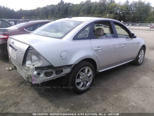 1FAHP28W58G135647 - 2008 FORD TAURUS LIMITED SILVER photo 4