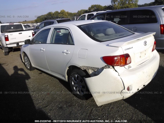 1NXBU4EE4AZ280827 - 2010 TOYOTA COROLLA S/LE/XLE WHITE photo 3