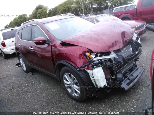 KNMAT2MT2FP548593 - 2015 NISSAN ROGUE S/SL/SV RED photo 1