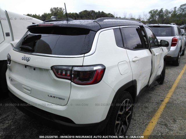 3C4NJDCB7JT349409 - 2018 JEEP COMPASS LIMITED WHITE photo 4