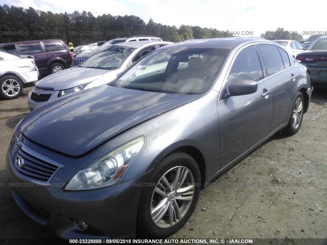 JN1DV6AP2CM810490 - 2012 INFINITI G25 JOURNEY GRAY photo 2