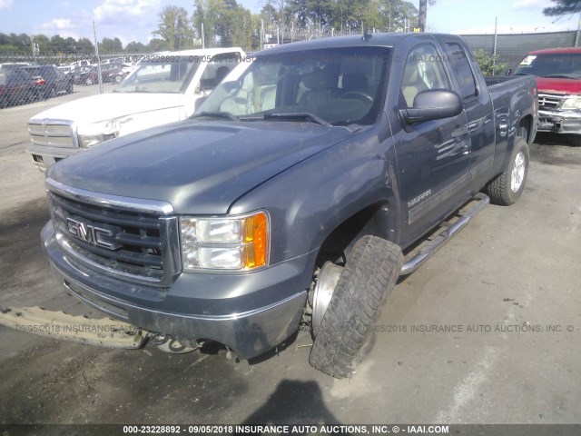 1GTR2VE39BZ396994 - 2011 GMC SIERRA K1500 SLE GRAY photo 2