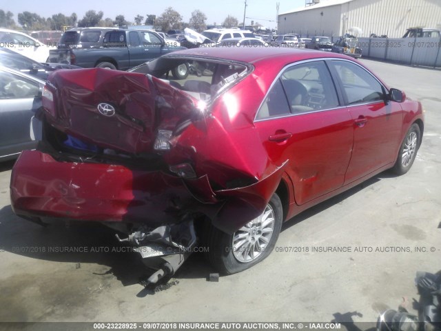 4T1BE46K17U093734 - 2007 TOYOTA CAMRY NEW GENERAT CE/LE/XLE/SE RED photo 4