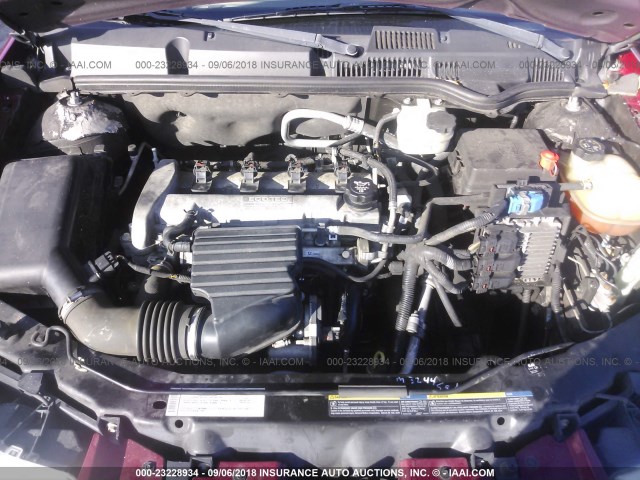 1G8AJ55FX7Z161158 - 2007 SATURN ION LEVEL 2 RED photo 10