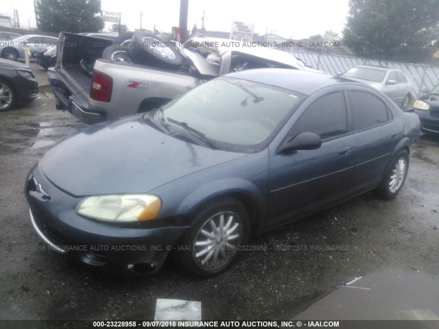 1C3EL46X63N556589 - 2003 CHRYSLER SEBRING LX BLUE photo 2