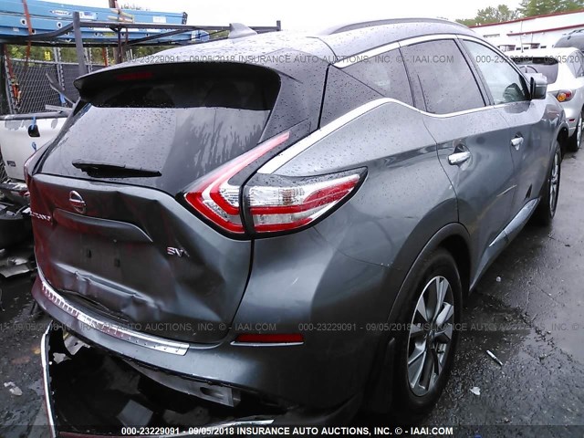 5N1AZ2MGXHN183530 - 2017 NISSAN MURANO S/SL/SV/PLATINUM GRAY photo 4