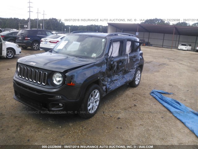 ZACCJABB5HPG18502 - 2017 JEEP RENEGADE LATITUDE GRAY photo 2