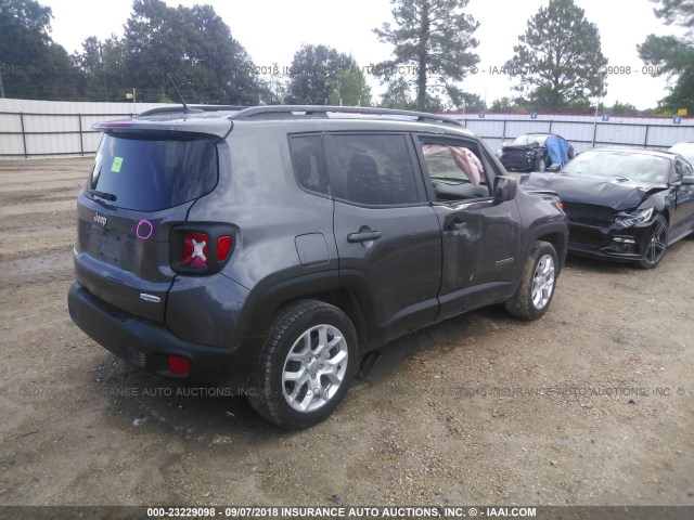 ZACCJABB5HPG18502 - 2017 JEEP RENEGADE LATITUDE GRAY photo 4