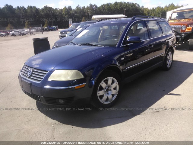 WVWWH63B52E150100 - 2002 VOLKSWAGEN PASSAT GLX BLUE photo 2