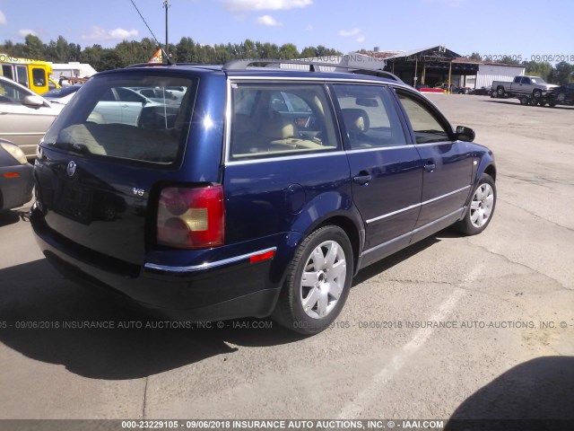 WVWWH63B52E150100 - 2002 VOLKSWAGEN PASSAT GLX BLUE photo 4