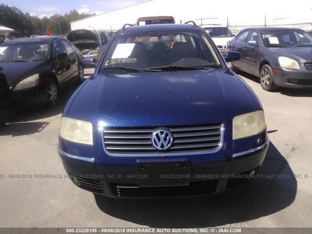 WVWWH63B52E150100 - 2002 VOLKSWAGEN PASSAT GLX BLUE photo 6