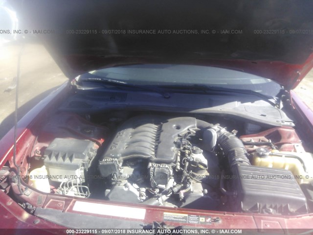 2B3KA43GX6H427780 - 2006 DODGE CHARGER SE/SXT RED photo 10