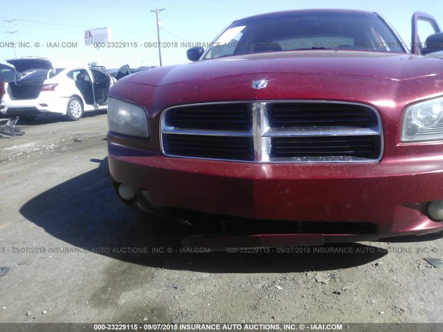 2B3KA43GX6H427780 - 2006 DODGE CHARGER SE/SXT RED photo 6