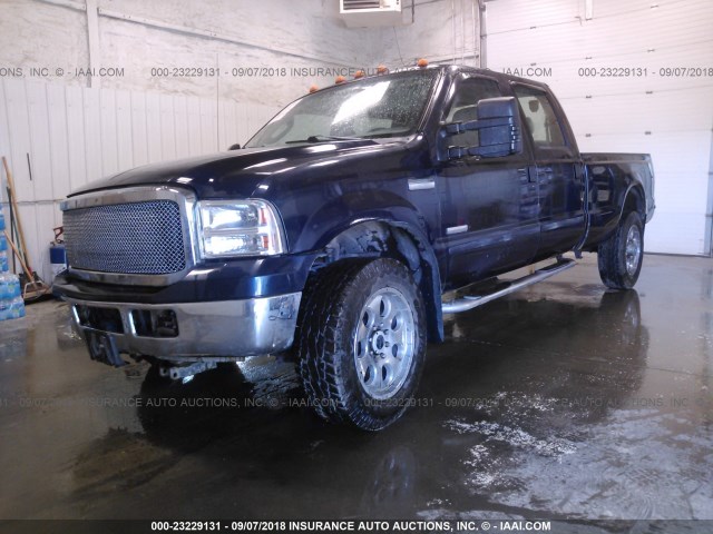 1FTWW31P66EC27100 - 2006 FORD F350 SRW SUPER DUTY Dark Blue photo 2