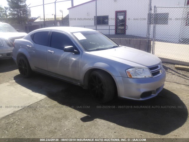 1C3CDZAB1DN652094 - 2013 DODGE AVENGER SE SILVER photo 1