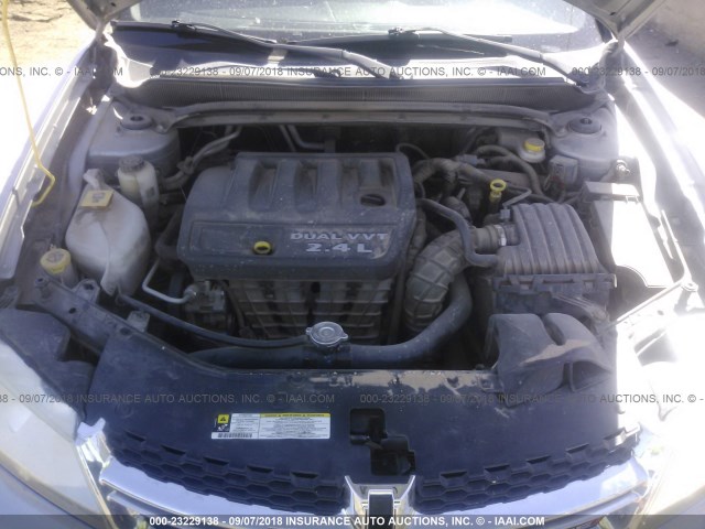 1C3CDZAB1DN652094 - 2013 DODGE AVENGER SE SILVER photo 10