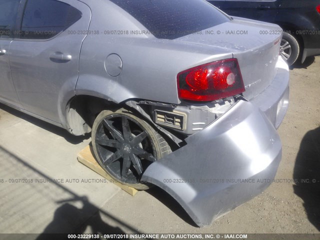 1C3CDZAB1DN652094 - 2013 DODGE AVENGER SE SILVER photo 6