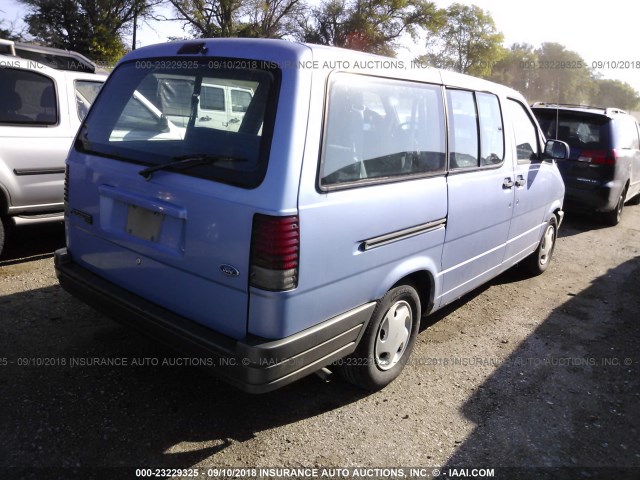 1FMDA31UXVZB99087 - 1997 FORD AEROSTAR BLUE photo 4