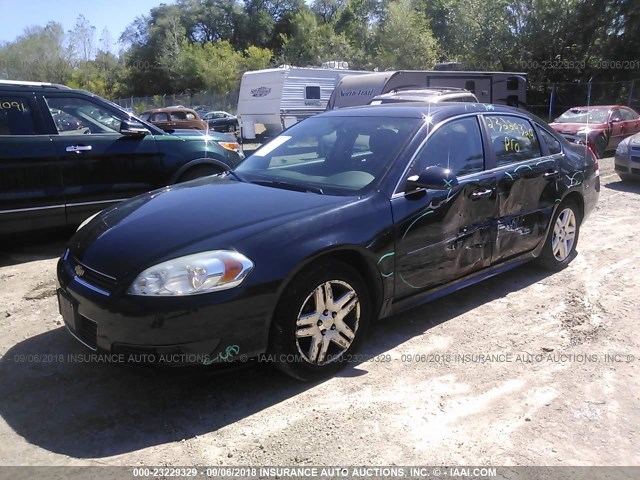 2G1WB5EK5A1213746 - 2010 CHEVROLET IMPALA LT BLACK photo 2