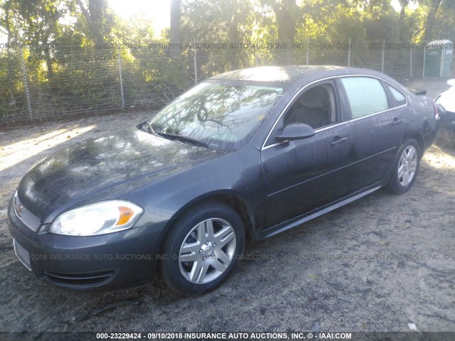 2G1WB5E31E1126537 - 2014 CHEVROLET IMPALA LIMITED LT GRAY photo 2