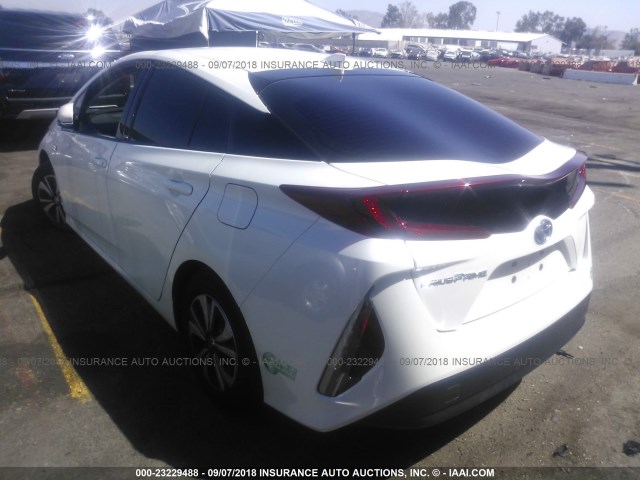 JTDKARFPXH3061123 - 2017 TOYOTA PRIUS PRIME  WHITE photo 3