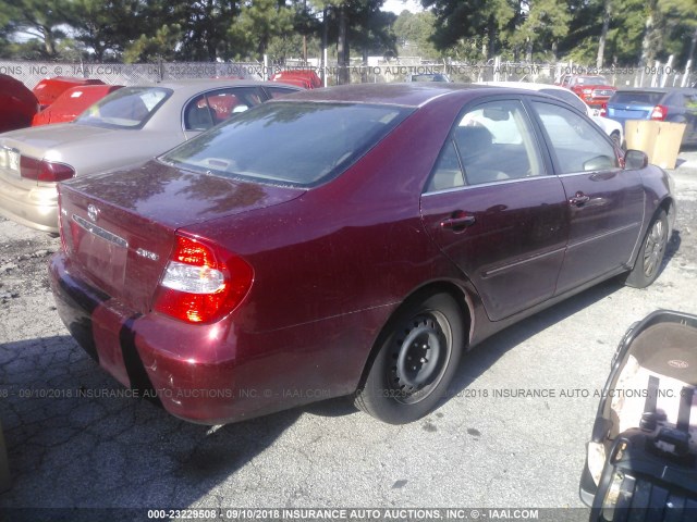 4T1BE32K24U312650 - 2004 TOYOTA CAMRY LE/XLE/SE Tünd qırmızı foto 4
