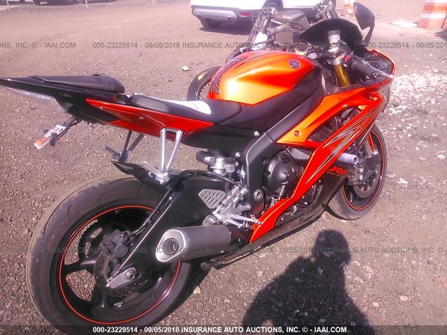 JYARJ16E79A011660 - 2009 YAMAHA YZFR6 ORANGE photo 4