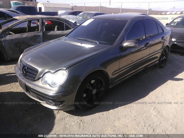 WDBRF52H36F733170 - 2006 MERCEDES-BENZ C GENERATION 2006 230 GRAY photo 2