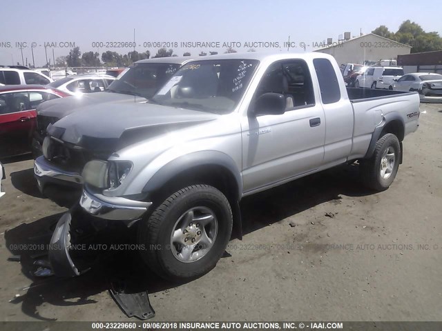 5TESN92N93Z168117 - 2003 TOYOTA TACOMA XTRACAB PRERUNNER GRAY photo 2