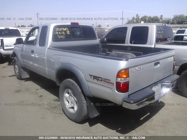 5TESN92N93Z168117 - 2003 TOYOTA TACOMA XTRACAB PRERUNNER ნაცრისფერი ფოტო 3