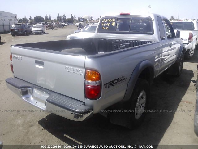5TESN92N93Z168117 - 2003 TOYOTA TACOMA XTRACAB PRERUNNER ნაცრისფერი ფოტო 4