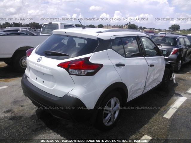 3N1CP5CUXJL506446 - 2018 NISSAN KICKS S/SR/SV WHITE photo 4