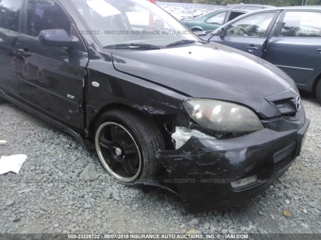 JM1BK344971754214 - 2007 MAZDA 3 HATCHBACK BLACK photo 6