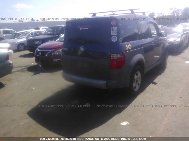 5J6YH28203L010571 - 2003 HONDA ELEMENT DX BLUE photo 4