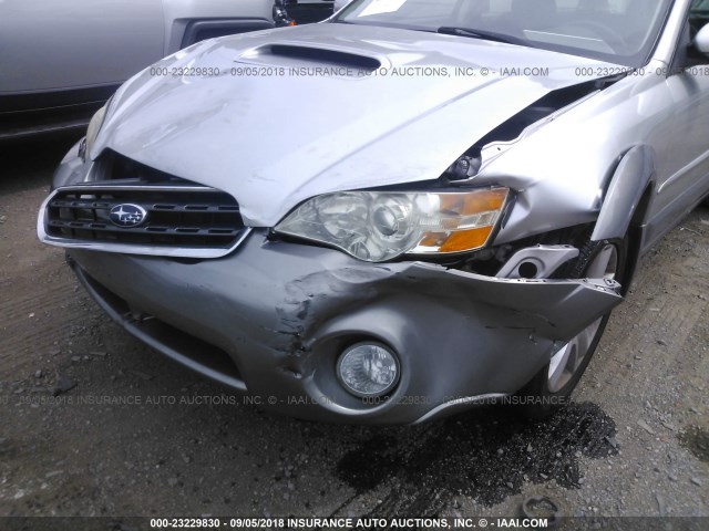 4S4BP67C664302137 - 2006 SUBARU LEGACY OUTBACK 2.5 XT LIMITED SILVER photo 6