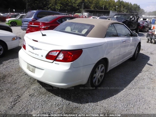 1C3LC65M48N224992 - 2008 CHRYSLER SEBRING LIMITED WHITE photo 4