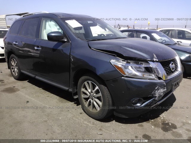 5N1AR2MN2GC645751 - 2016 NISSAN PATHFINDER S/SV/SL/PLATINUM Dark Blue photo 1