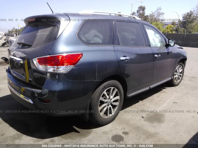 5N1AR2MN2GC645751 - 2016 NISSAN PATHFINDER S/SV/SL/PLATINUM Dark Blue photo 4