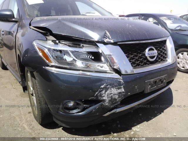 5N1AR2MN2GC645751 - 2016 NISSAN PATHFINDER S/SV/SL/PLATINUM Dark Blue photo 6