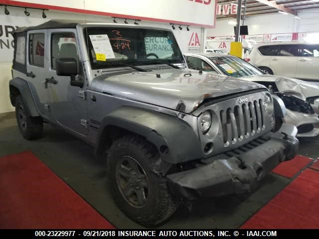 1C4BJWDG8FL604676 - 2015 JEEP WRANGLER UNLIMITE SPORT SILVER photo 1