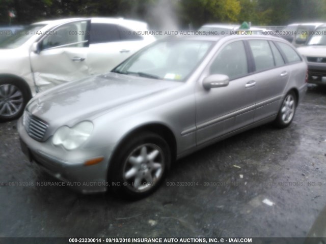 WDBRH81J64F470427 - 2004 MERCEDES-BENZ C 240 SPORTWAGON 4MATIC GRAY photo 2