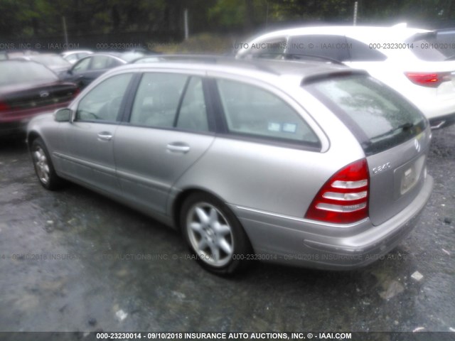 WDBRH81J64F470427 - 2004 MERCEDES-BENZ C 240 SPORTWAGON 4MATIC GRAY photo 3