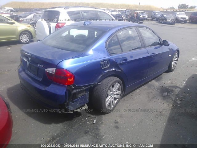 WBAVC53587FZ73925 - 2007 BMW 328 I SULEV BLUE photo 4