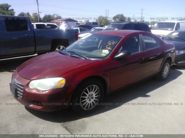 1C3EL46X65N673267 - 2005 CHRYSLER SEBRING RED photo 2