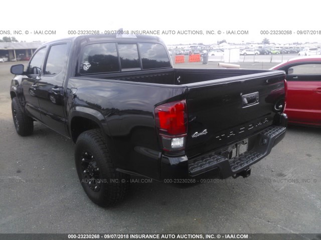 3TMCZ5AN4JM131621 - 2018 TOYOTA TACOMA DBL CAB/SR/TRDSPT/OR/PRO Қара фото 3